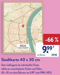 Aldi Süd Stadtkarte 40 x 30 cm Angebot