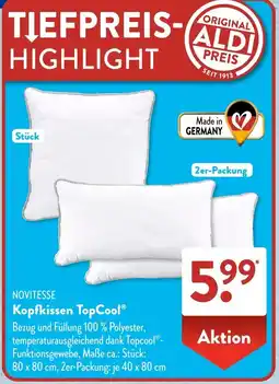 Aldi Süd NOVITESSE Kopfkissen TopCool Angebot