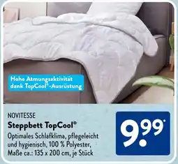 Aldi Süd NOVITESSE Steppbett TopCool Angebot