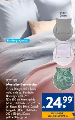 Aldi Süd NOVITESSE Musselin-Bettwäsche Angebot