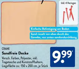 Aldi Süd CRANE Sandfreie Decke Angebot