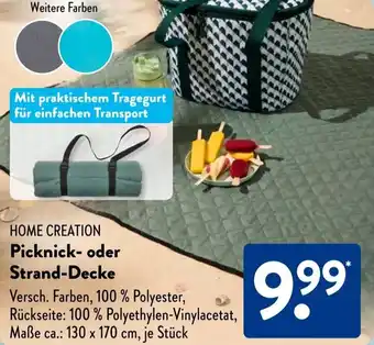 Aldi Süd HOME CREATION Picknick- oder Strand-Decke Angebot