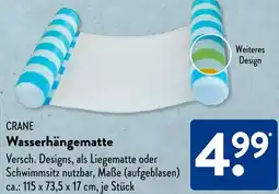 Aldi Süd CRANE Wasserhängematte Angebot