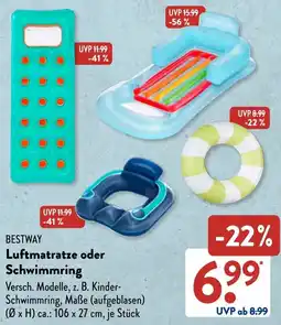 Aldi Süd BESTWAY Luftmatratze oder Schwimmring Angebot