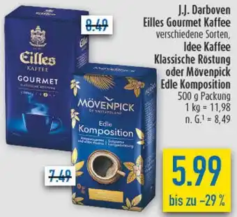 diska J.J. Darboven Eilles Gourmet Kaffee Angebot