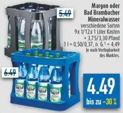 diska Margon oder Bad Brambacher Mineralwasser Angebot