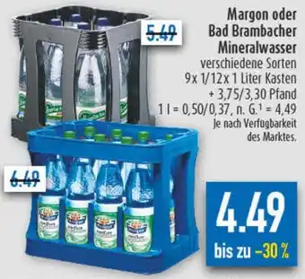 diska Margon oder Bad Brambacher Mineralwasser Angebot