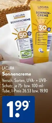 Aldi Süd LACURA Sonnencreme Angebot