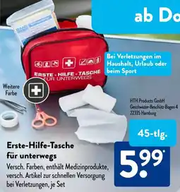 Aldi Süd Erste-Hilfe-Tasche für unterwegs Angebot