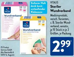Aldi Süd VITALIS Steriler Wundverband Angebot