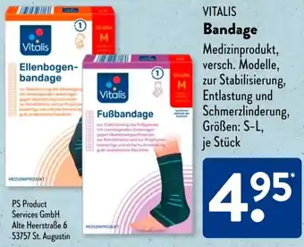 Aldi Süd VITALIS Bandage Angebot