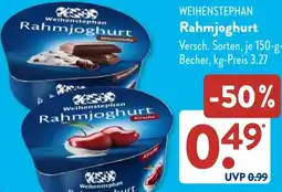 Aldi Süd WEIHENSTEPHAN Rahmjoghurt Angebot