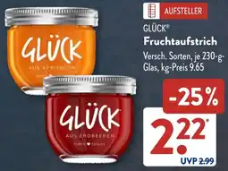 Aldi Süd GLÜCK Fruchtaufstrich Angebot