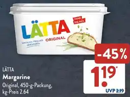 Aldi Süd LÄTTA Margarine Angebot