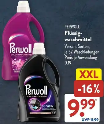 Aldi Süd PERWOLL Flüssigwaschmittel Angebot
