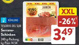 Aldi Süd TESOROS DEL SUR Serrano Schinken Angebot