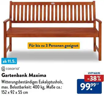 Aldi Süd Casaria Gartenbank Maxima Angebot
