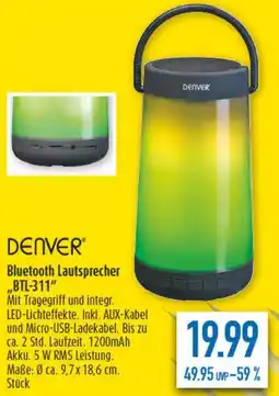 diska DENVER Bluetooth Lautsprecher ,,BTL-311" Angebot