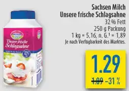 diska Sachsen Milch Unsere frische Schlagsahne Angebot