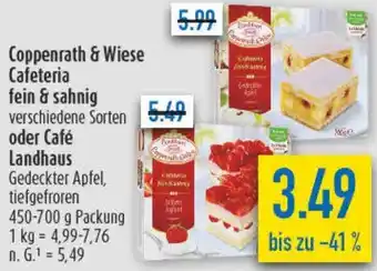 diska Coppenrath & Wiese Cafeteria fein & sahnig oder Café Landhaus Angebot