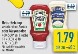 diska Heinz Ketchup oder Mayonnaise Angebot