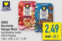 diska EDEKA Herzstücke Knusper Müsli Angebot