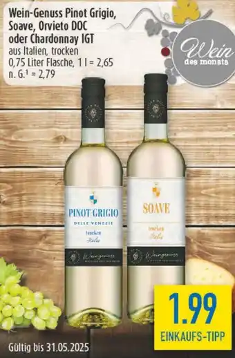 diska Wein-Genuss Pinot Grigio, Soave, Orvieto DOC oder Chardonnay IGT Angebot