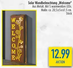 diska Solar Wandbeleuchtung „Welcome" Angebot