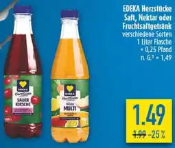 diska EDEKA Herzstücke Saft, Nektar oder Fruchtsaftgetränk Angebot