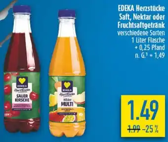 diska EDEKA Herzstücke Saft, Nektar oder Fruchtsaftgetränk Angebot