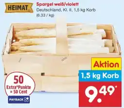 Netto Marken-Discount HEIMAT Spargel weiß/violett Angebot