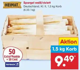 Netto Marken-Discount HEIMAT Spargel weiß/violett Angebot