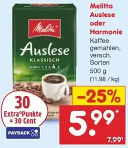 Netto Marken-Discount Melitta Auslese oder Harmonie Angebot