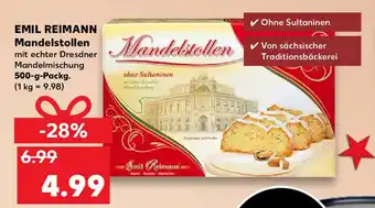 Kaufland Emil Reimann Mandelstollen 500g Angebot