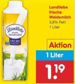 Netto Marken-Discount Landliebe frische Weidemilch Angebot