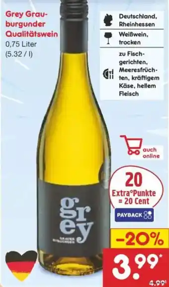 Netto Marken-Discount Grey Grauburgunder Qualitätswein Angebot