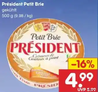 Netto Marken-Discount Président Petit Brie Angebot