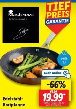 Lidl Edelstahl- Bratpfanne Masterpro Angebot