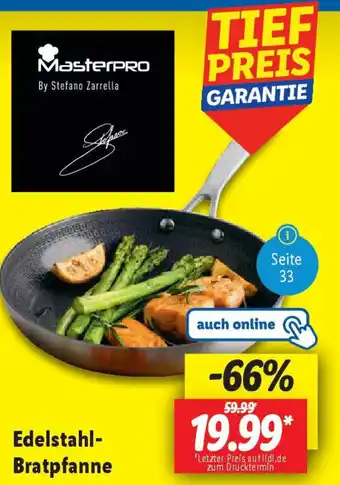 Lidl Edelstahl- Bratpfanne Masterpro Angebot