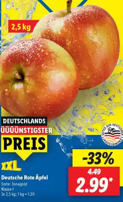 Lidl Deutsche Rote Äpfel Angebot