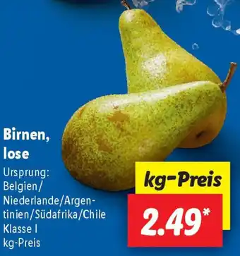 Lidl Birnen, lose Angebot