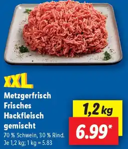 Lidl Metzgerfrisch Frisches Hackfleisch gemischt Angebot