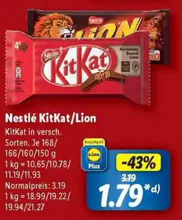 Lidl Nestlé KitKat/Lion Angebot