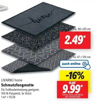 Lidl LIVARNO home Schmutzfangmatte Angebot