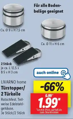 Lidl LIVARNO home Türstopper/ 2 Türkeile Angebot