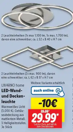 Lidl LIVARNO home LED-Decken- leuchte Angebot