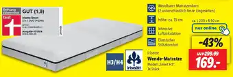 Lidl irisette Wendbarer Matratzenkern Angebot