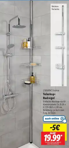 Lidl LIVARNO home Teleskop- Badregal Angebot