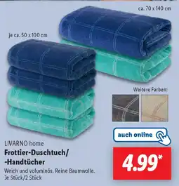 Lidl LIVARNO home Frottier-Duschtuch/ -Handtücher Angebot