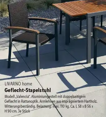 Lidl LIVARNO home Geflecht-Stapelstuhl Angebot